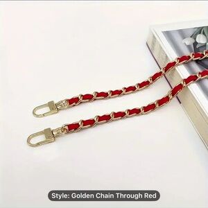 Red and Gold Chain Strap
